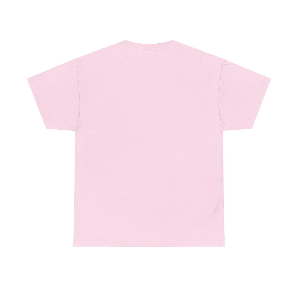 Unisex heavy cotton T-shirt back, light pink, plain