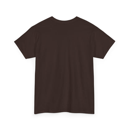 Dark brown graphic t-shirt, crew neck, short sleeves, no visible front print