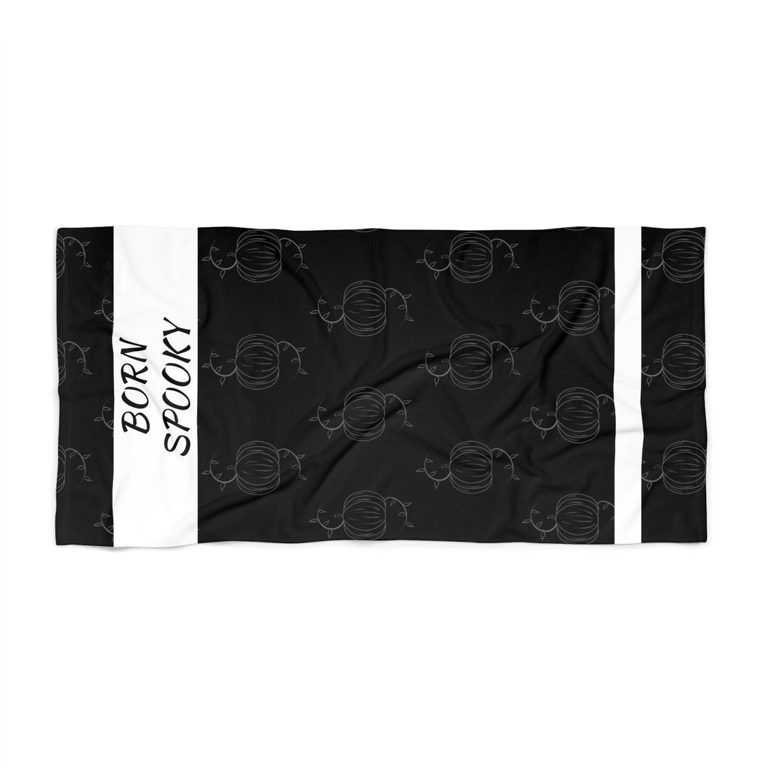Black towel with &