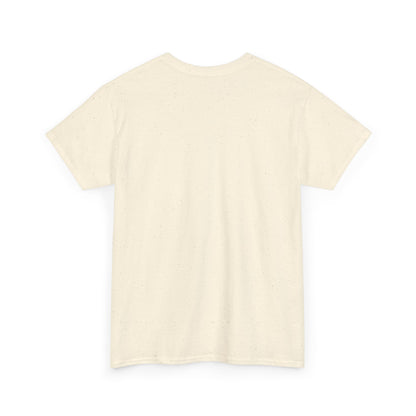 Cream graphic t-shirt, crew neck, short sleeves, no visible front print