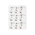Temporary goose tattoo sheet featuring nine white geese with colorful feet and beaks