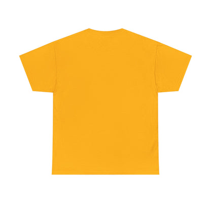 Unisex heavy cotton T-shirt, solid orange, short sleeves