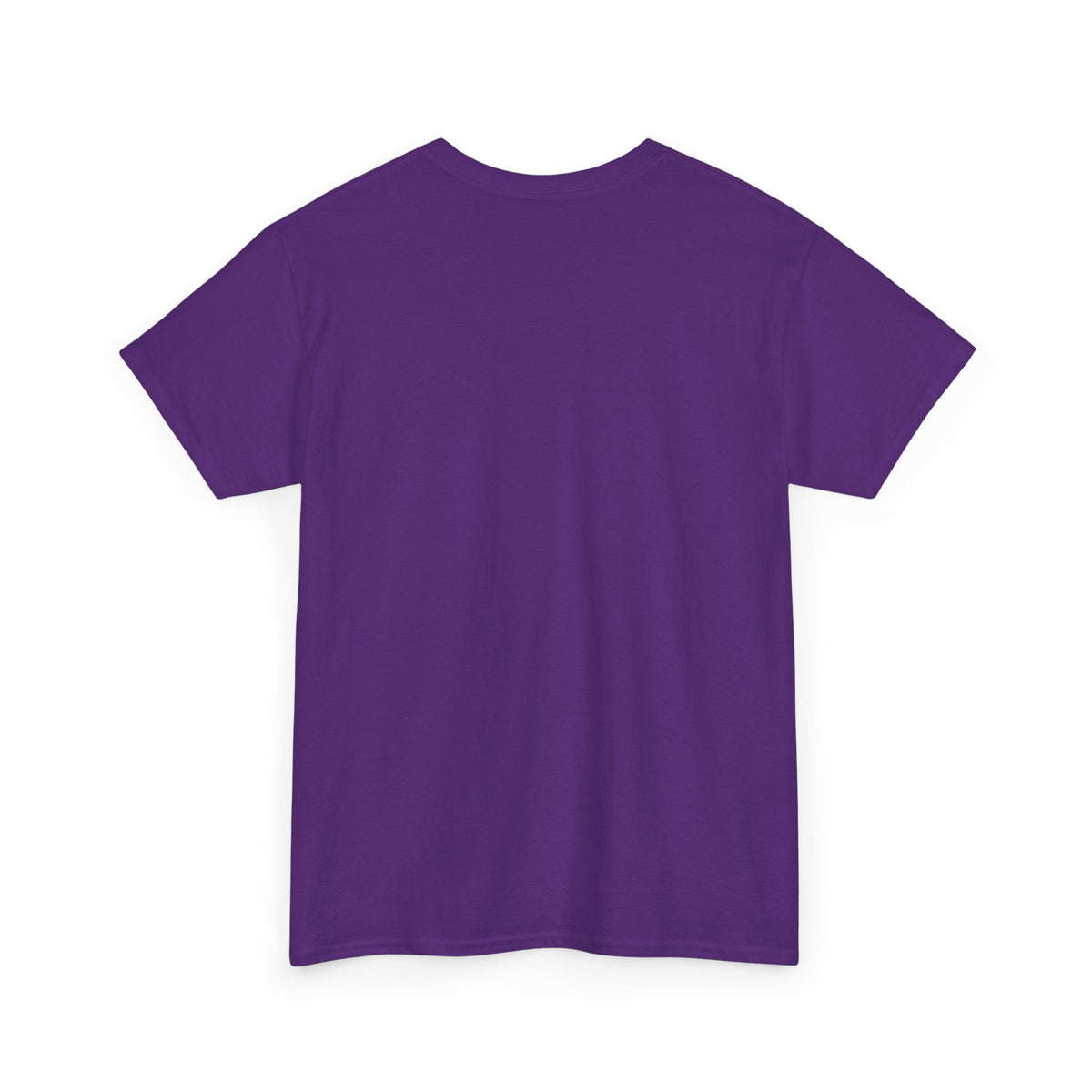 Purple graphic T-shirt, crew neck short sleeves, blank front
