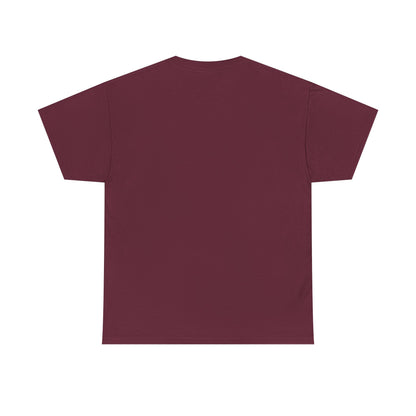 Unisex maroon crewneck t-shirt, plain back view
