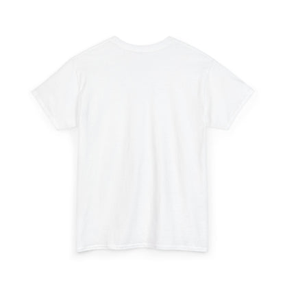 White plain t-shirt, short-sleeve crew neck, back view