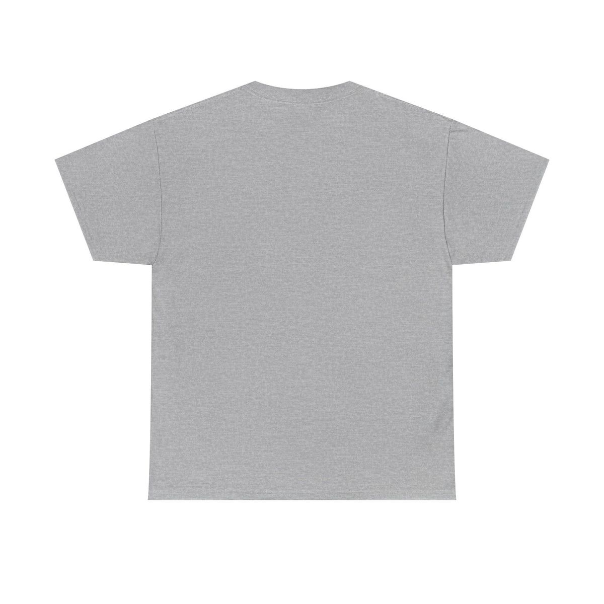 Unisex heavy cotton T-shirt in sport grey, plain back view