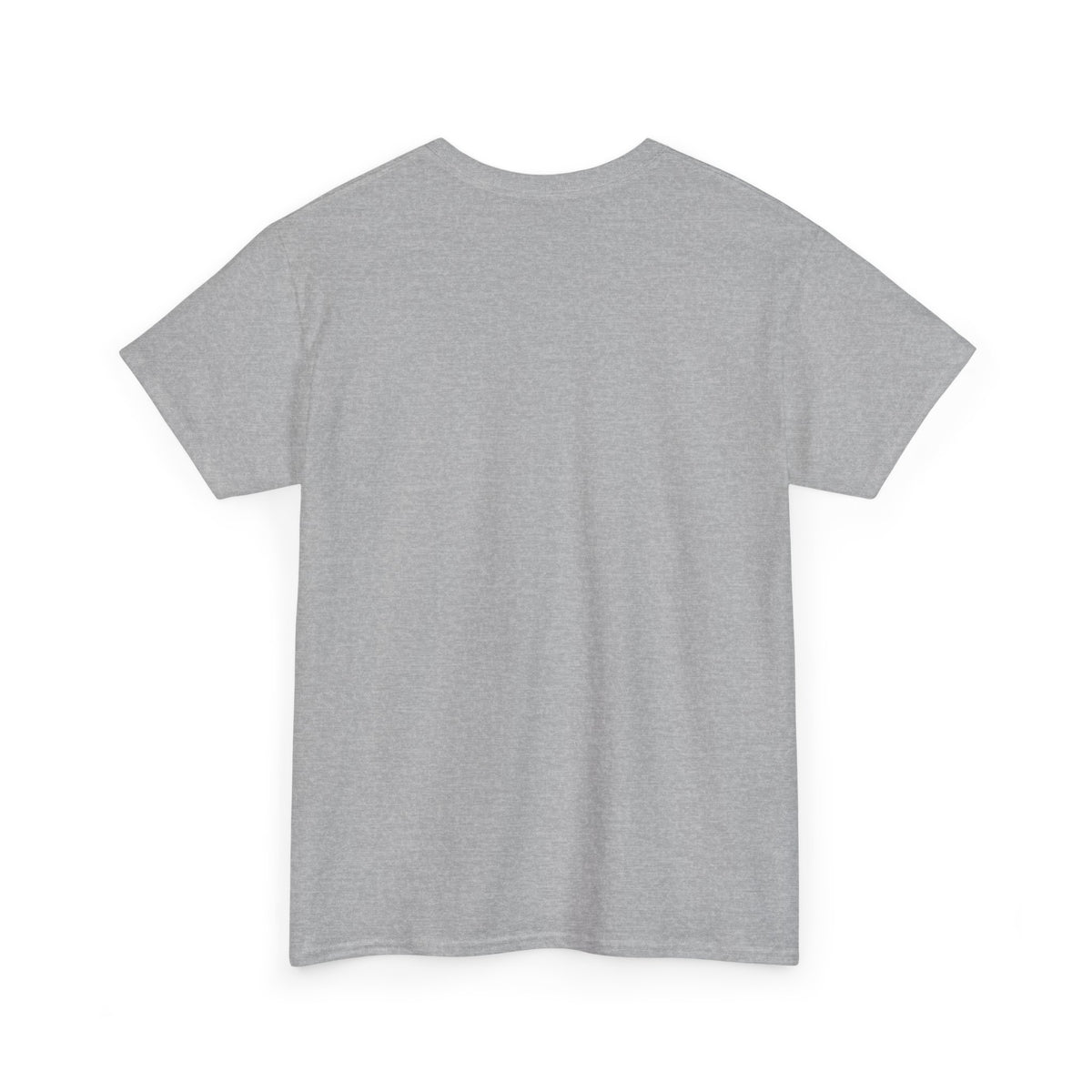 Gray heather crew-neck T-shirt, short sleeves
