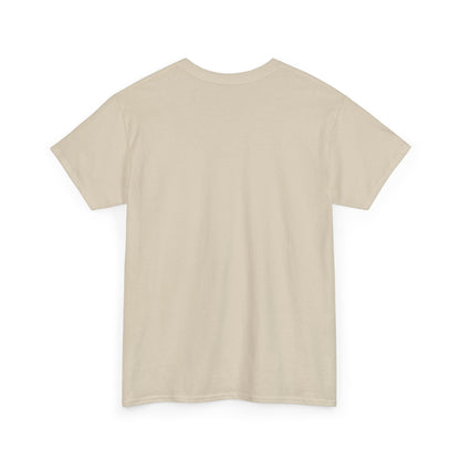 Natural beige crew-neck T-shirt, short sleeves