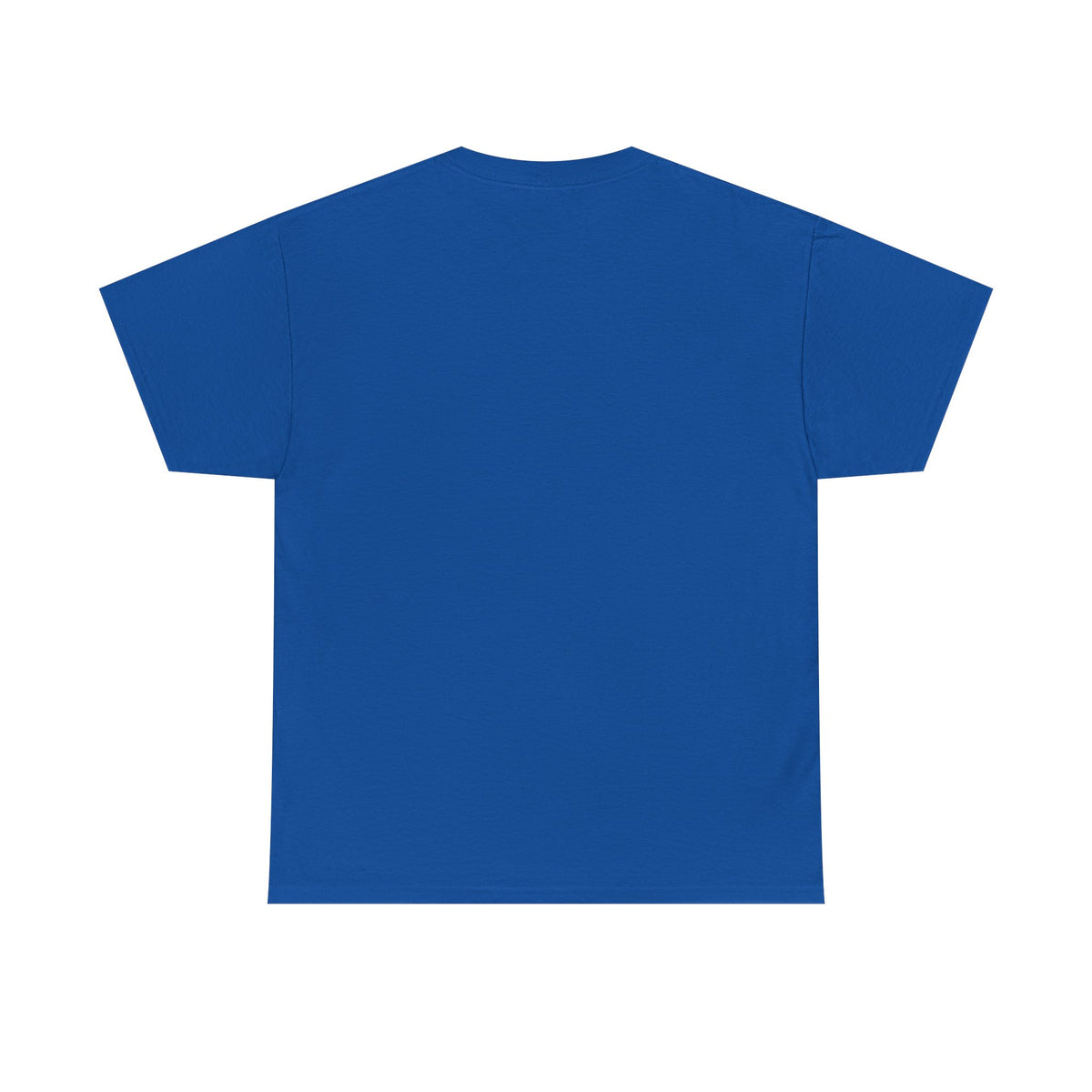 Royal blue unisex crewneck T-shirt, plain back view