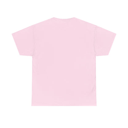 Unisex heavy cotton T-shirt back, light pink, plain