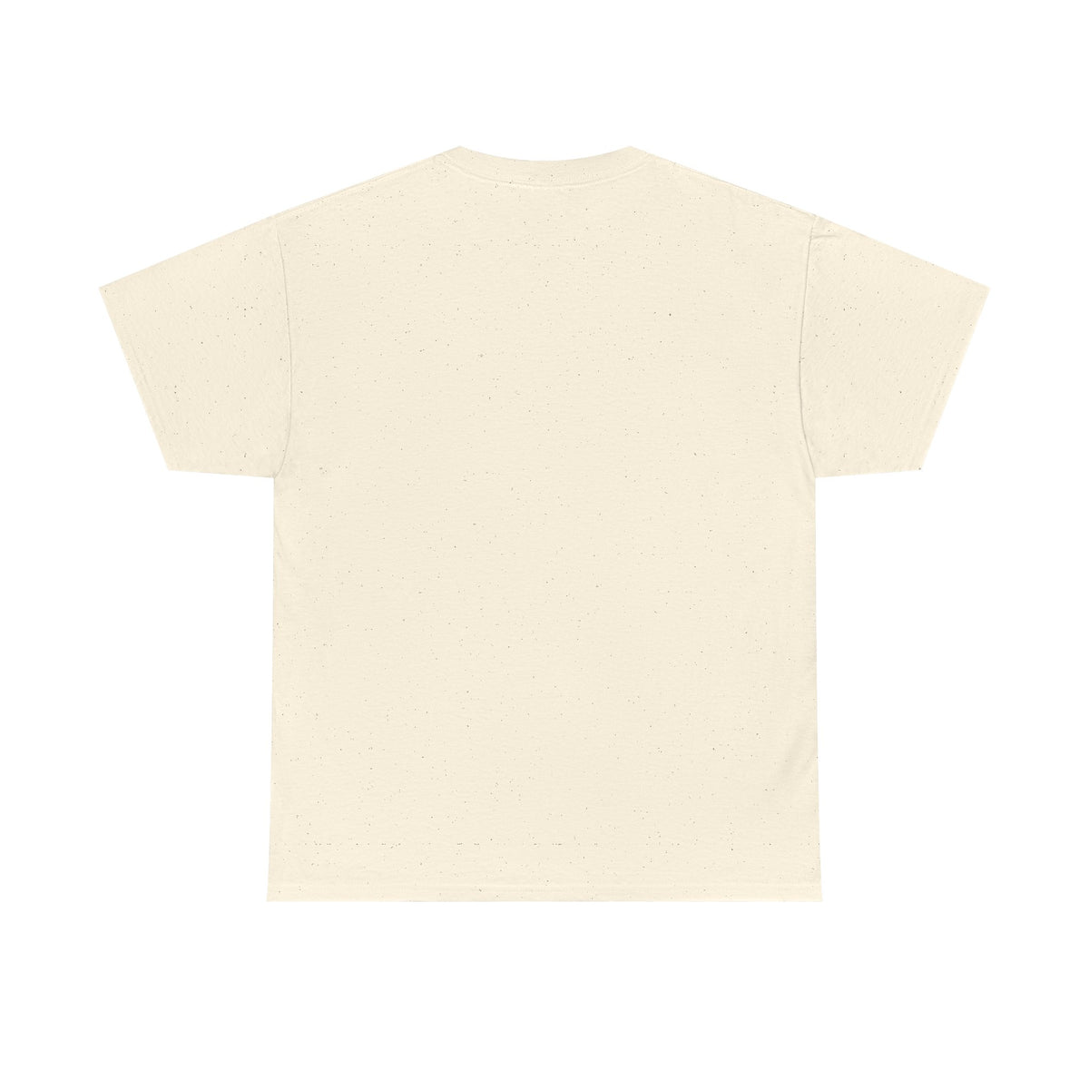 Unisex heavy cotton t-shirt, cream, plain back view