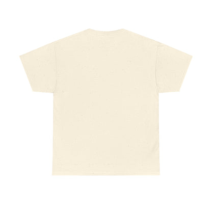 Unisex heavy cotton t-shirt, cream, plain back view