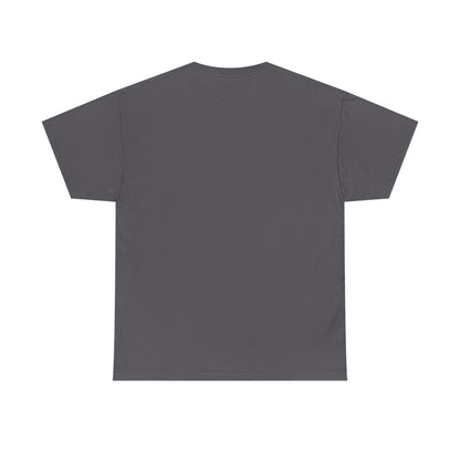 Unisex charcoal T-shirt, plain back view